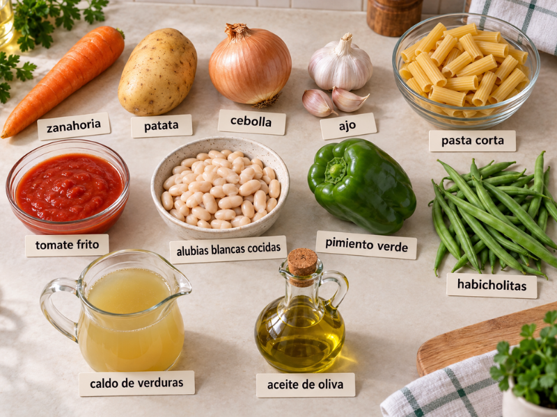 ingredientes sopa minestrone