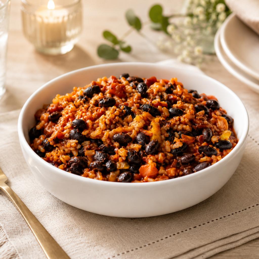 rice with beans arroz con habichuelas