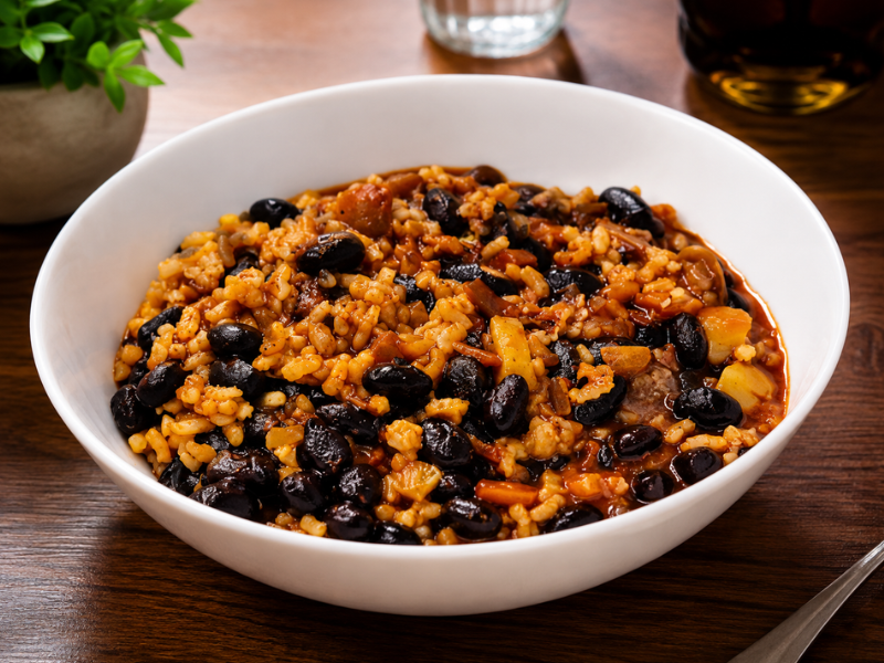 rice with beans arroz con habichuelas