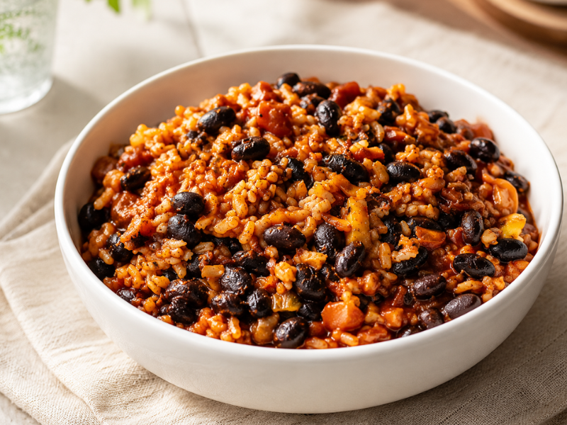 rice with beans arroz con habichuelas