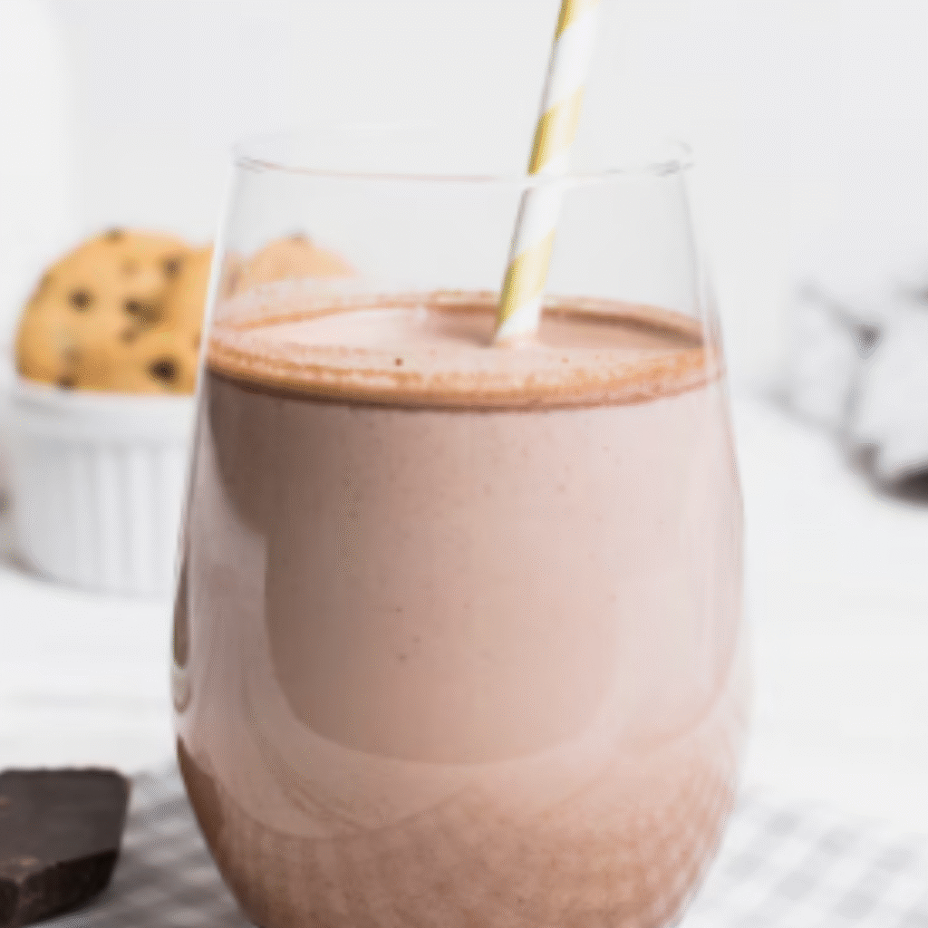 smoothie vertiéndose en vaso de crital