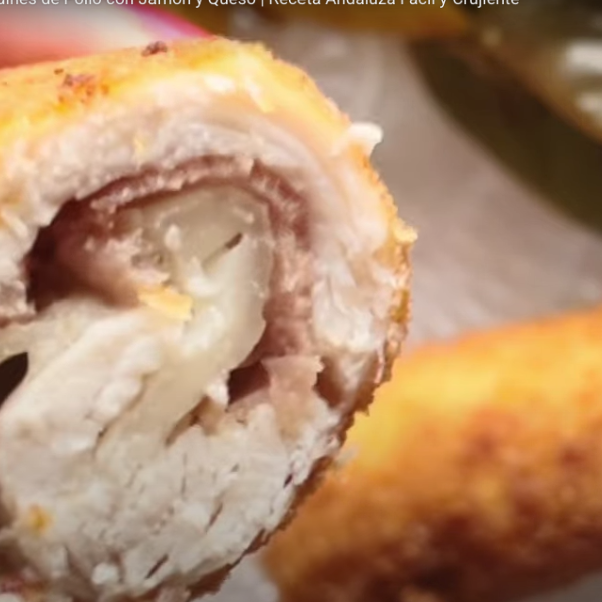 Flamenquines de pollo con jamón y queso
