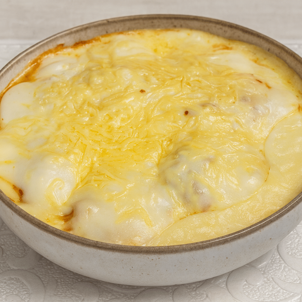 huevos cocidos con bechamel