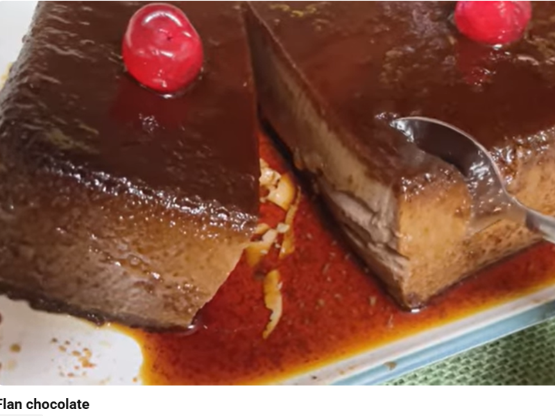flan chocolate