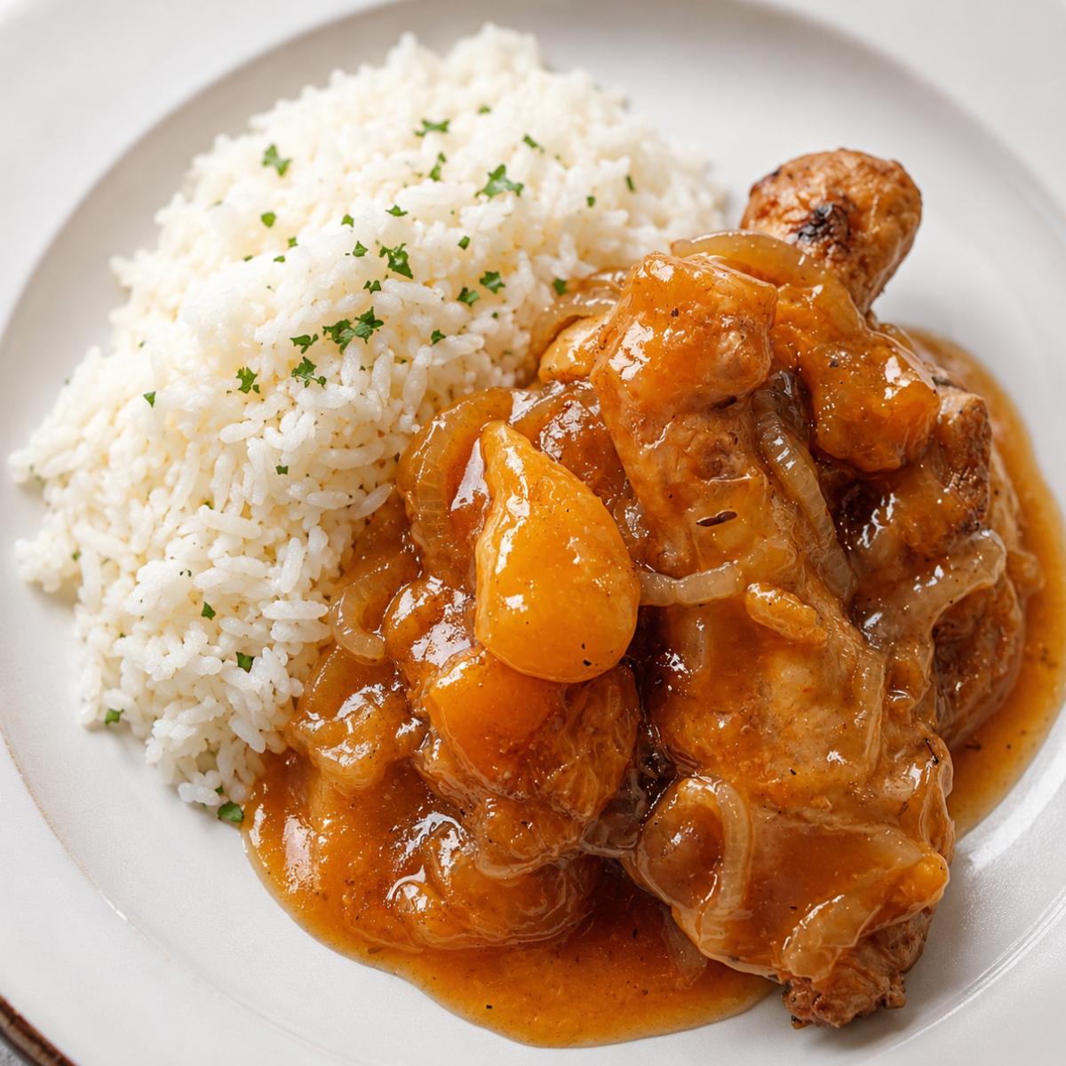pollo con albaricoque apricot chicken