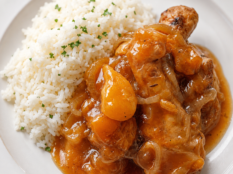 pollo con albaricoque apricot chicken