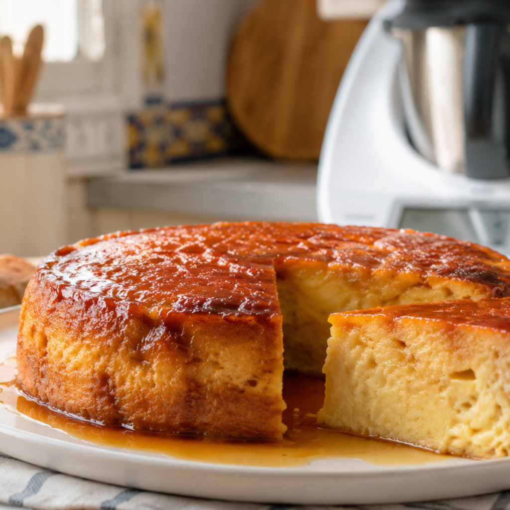 Creamy Stale Bread Pudding in Thermomix pudin de pan duro