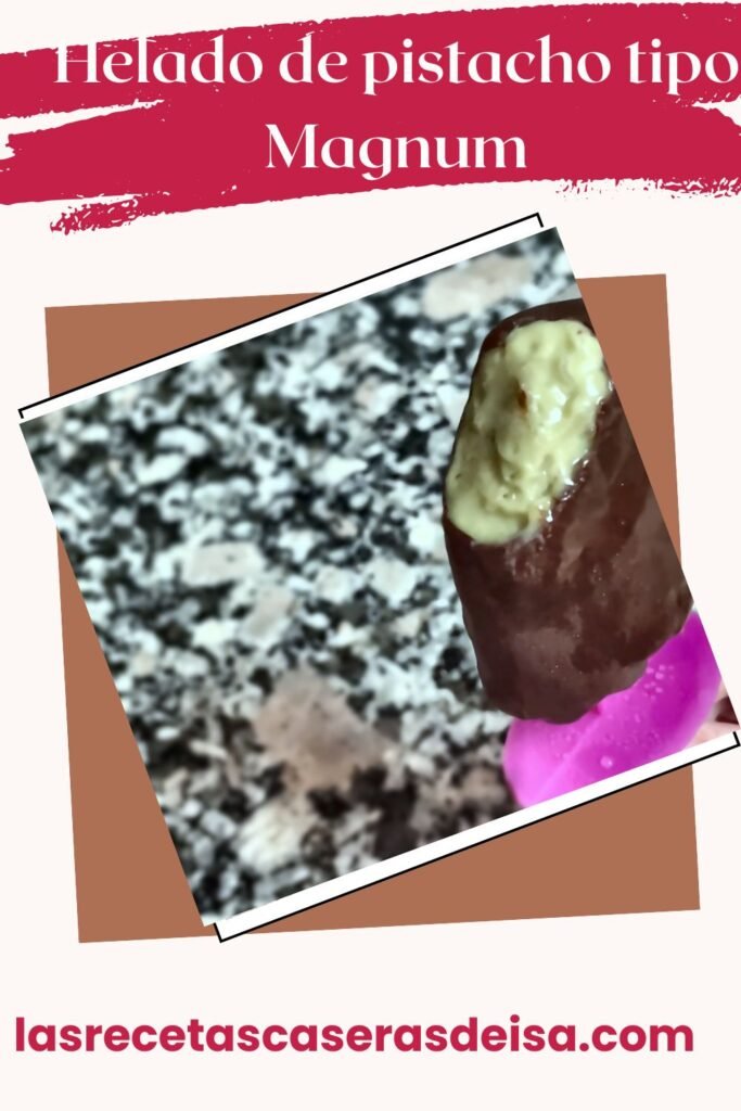 Magnum-style pistachio ice cream helados de pistacho tipo magnum b Magnum style pistachio ice cream helados de pistacho tipo magnum b