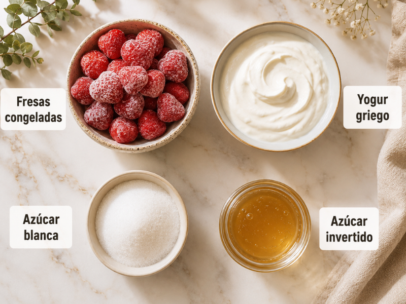 ingredientes strawberry ice cream helado fresa mambo