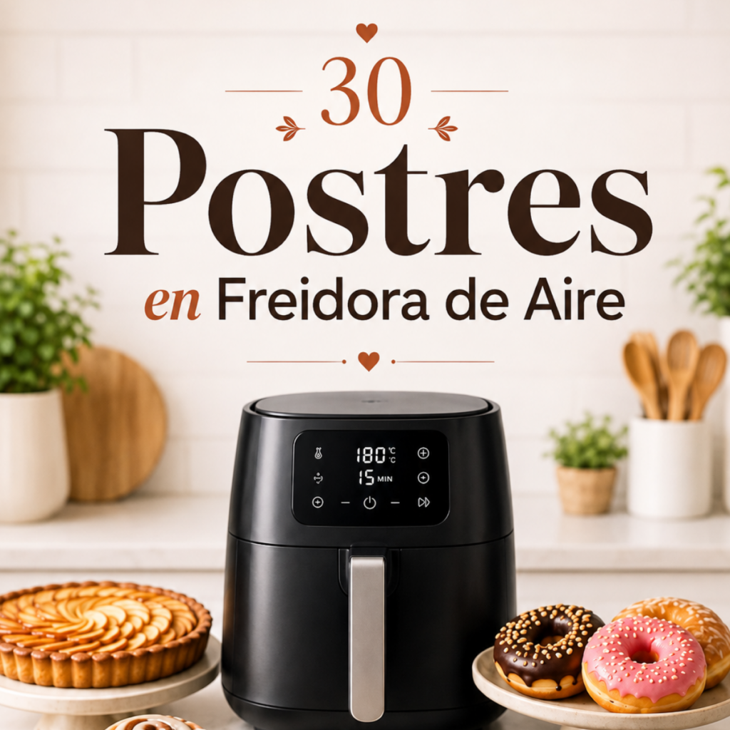 portada postres en freidora de aire