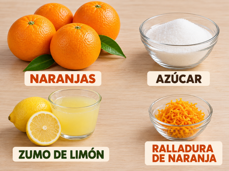 ingredientes mermelada de naranja