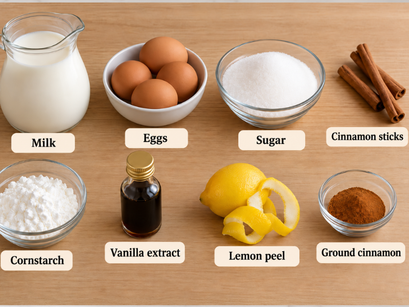 homemade custard ingredients